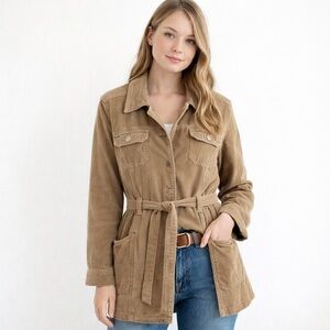 Beige Y2k Blue rocket jeans stretch cord jacket trench coat neutral tone
